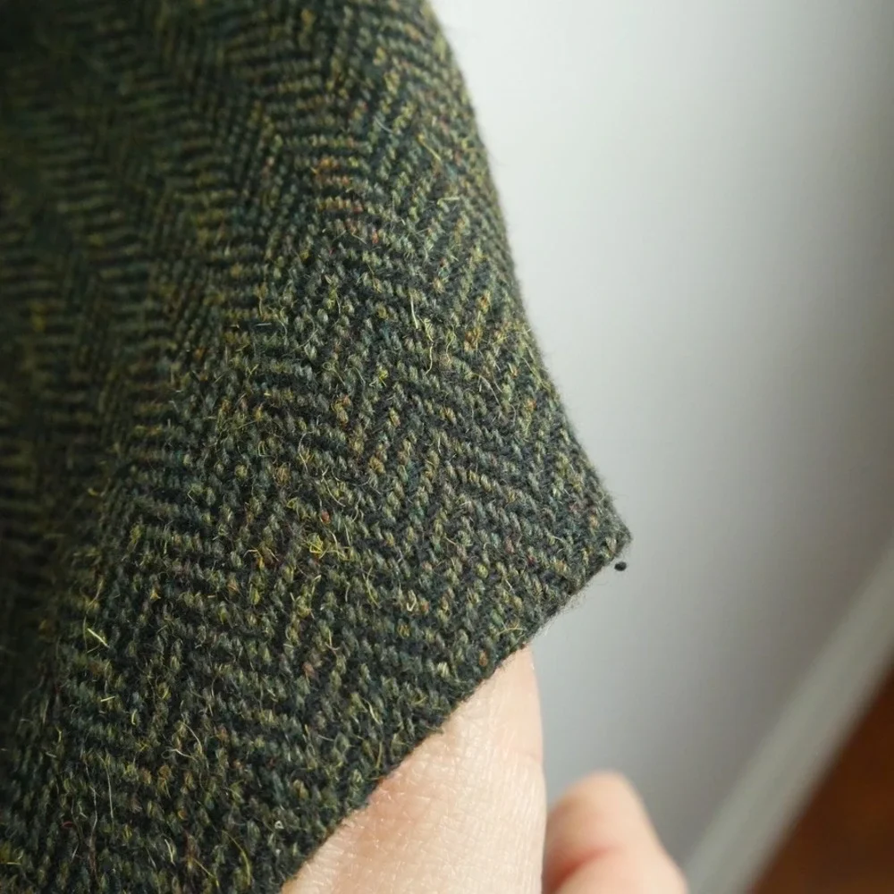 Celtic Ranchwear Mens Green Herringbone Wool Blnd Vest 3XL Irish Waistcoat Tweed
